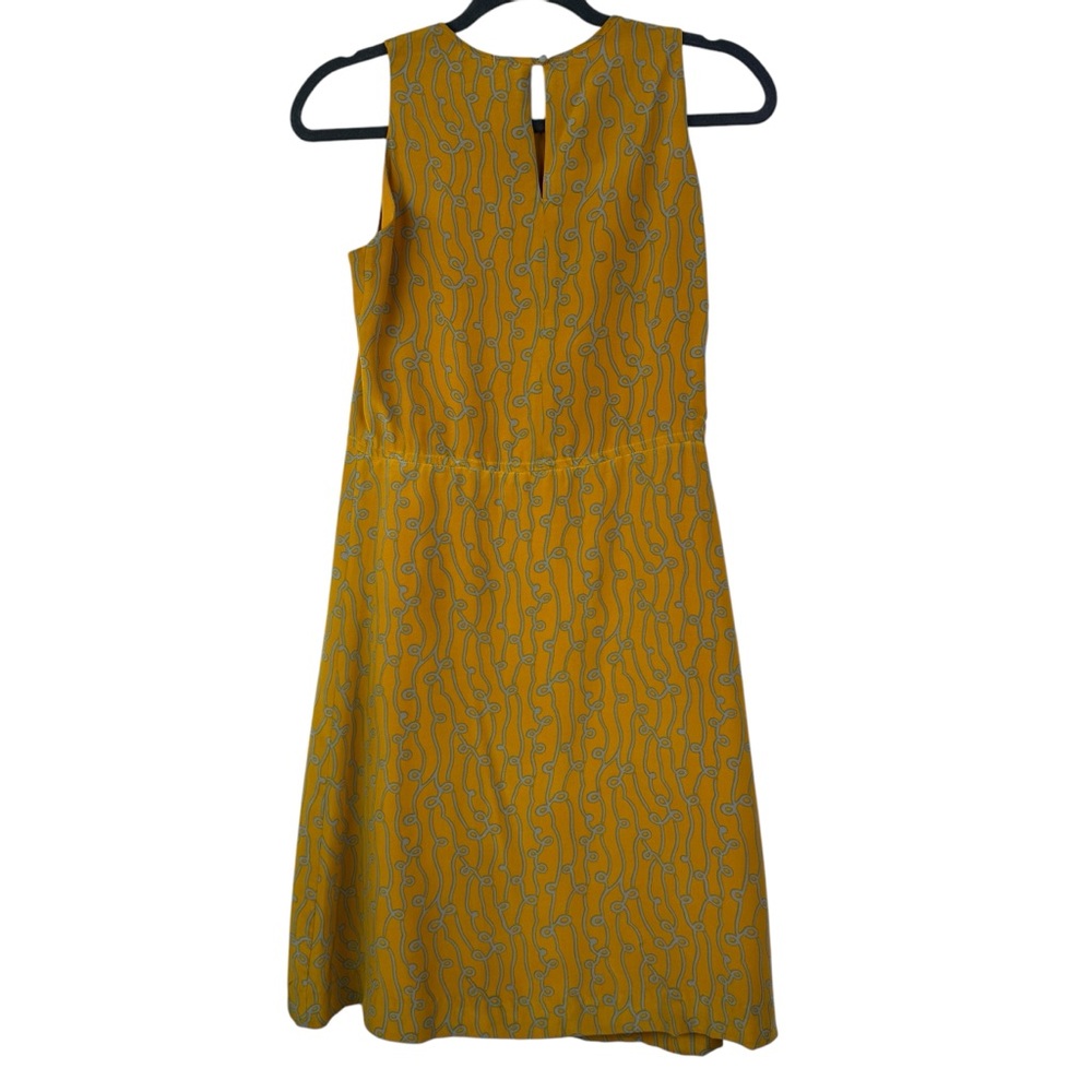 Anthropologie Girls from Savoy Take Action Mini Dress 2 Gold Yellow 100% Silk - Picture 10 of 16